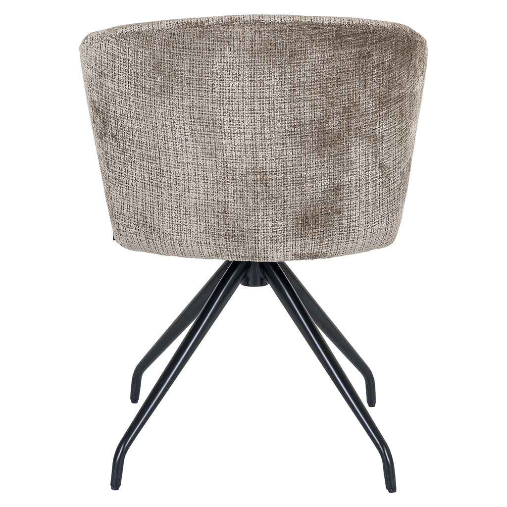 Draaistoel Milly steen chenille (Niagara 104 Stone Chenille)
