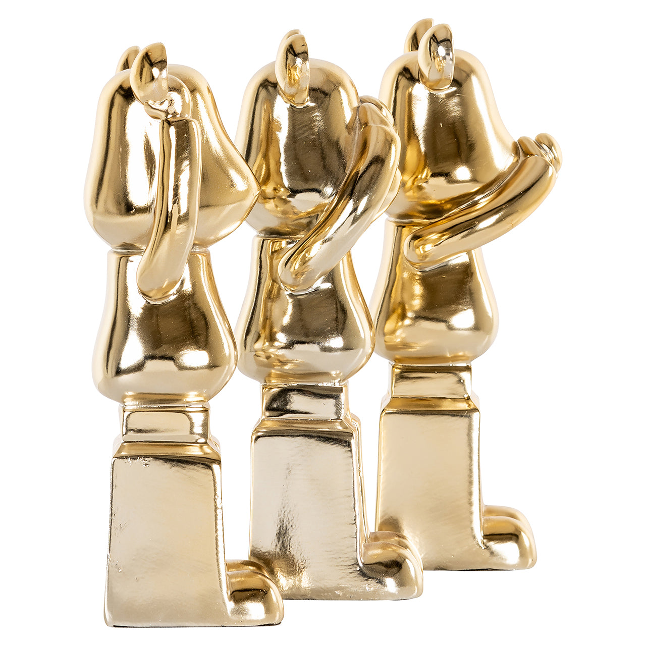 Deco object Berna set van 3 (Goud)