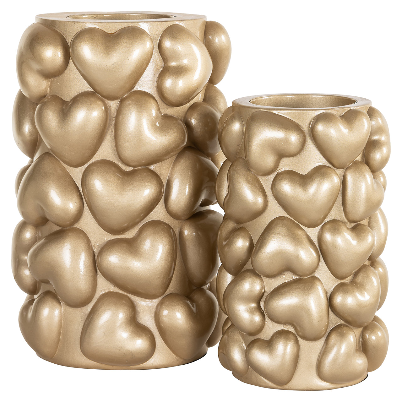 Kandelaar Anne hartjes klein (Goud)