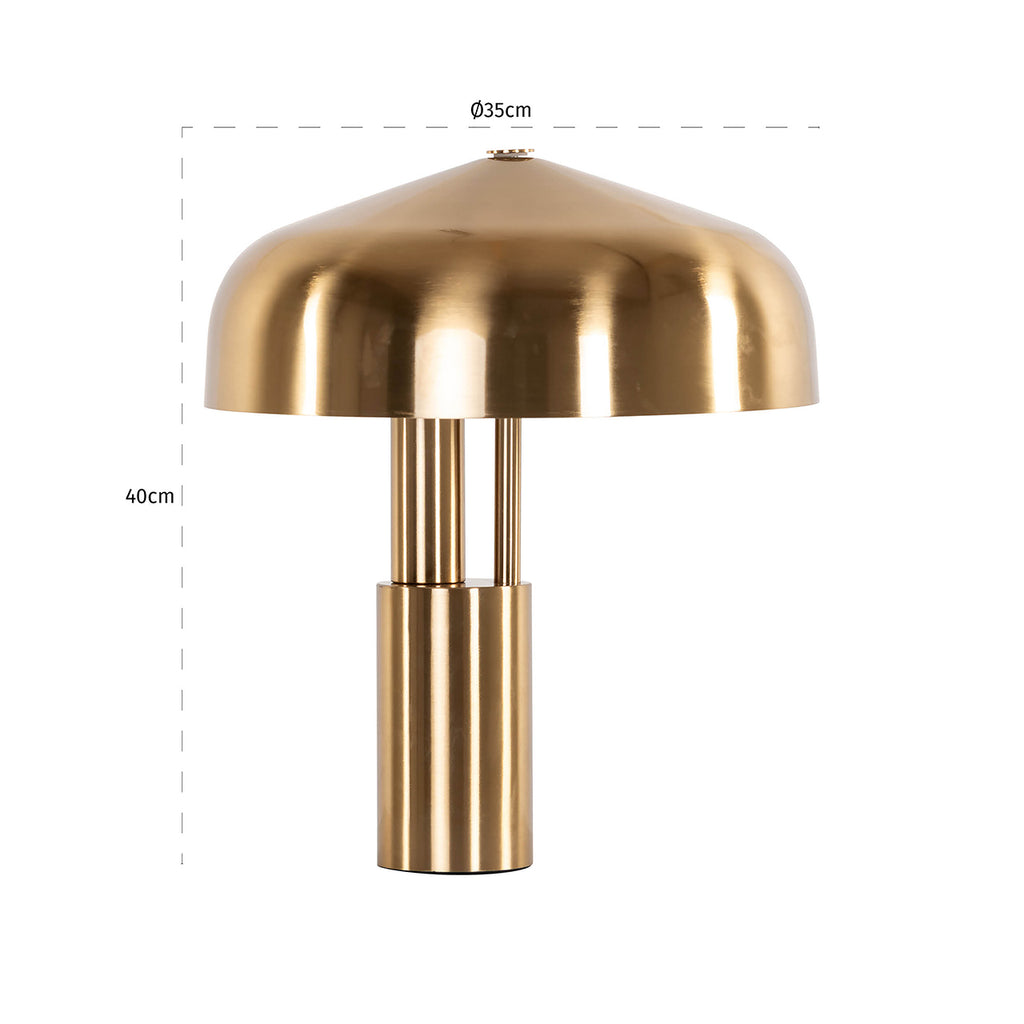 Tafellamp Linzy messing (Geborsteld Goud)