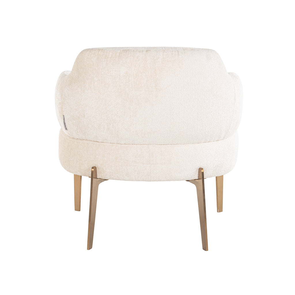 Fauteuil Venus witte chenille (Bergen 900 witte chenille)
