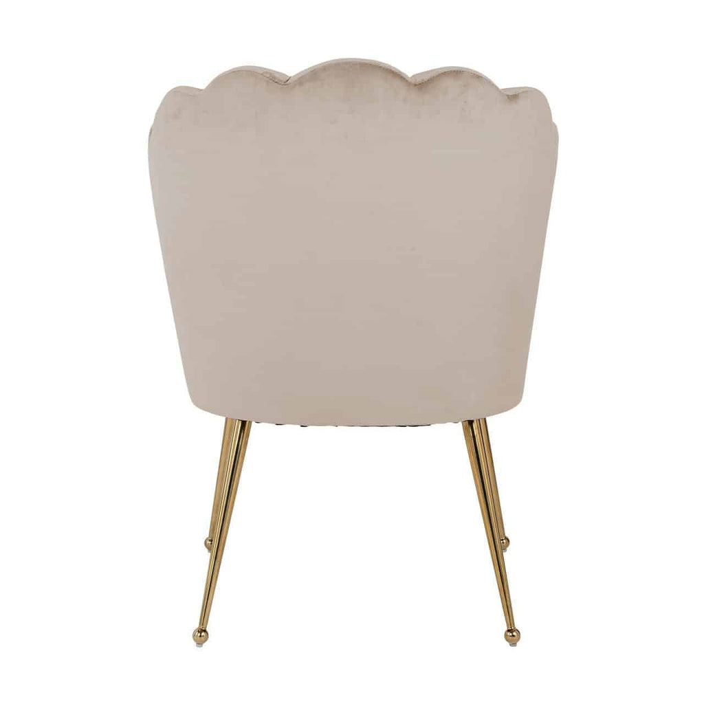 Stoel Pippa khaki fluweel / goud (Quartz Khaki 903)
