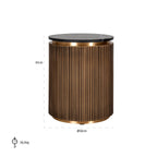 Bijzettafel Ironville 50Ø (Goud)