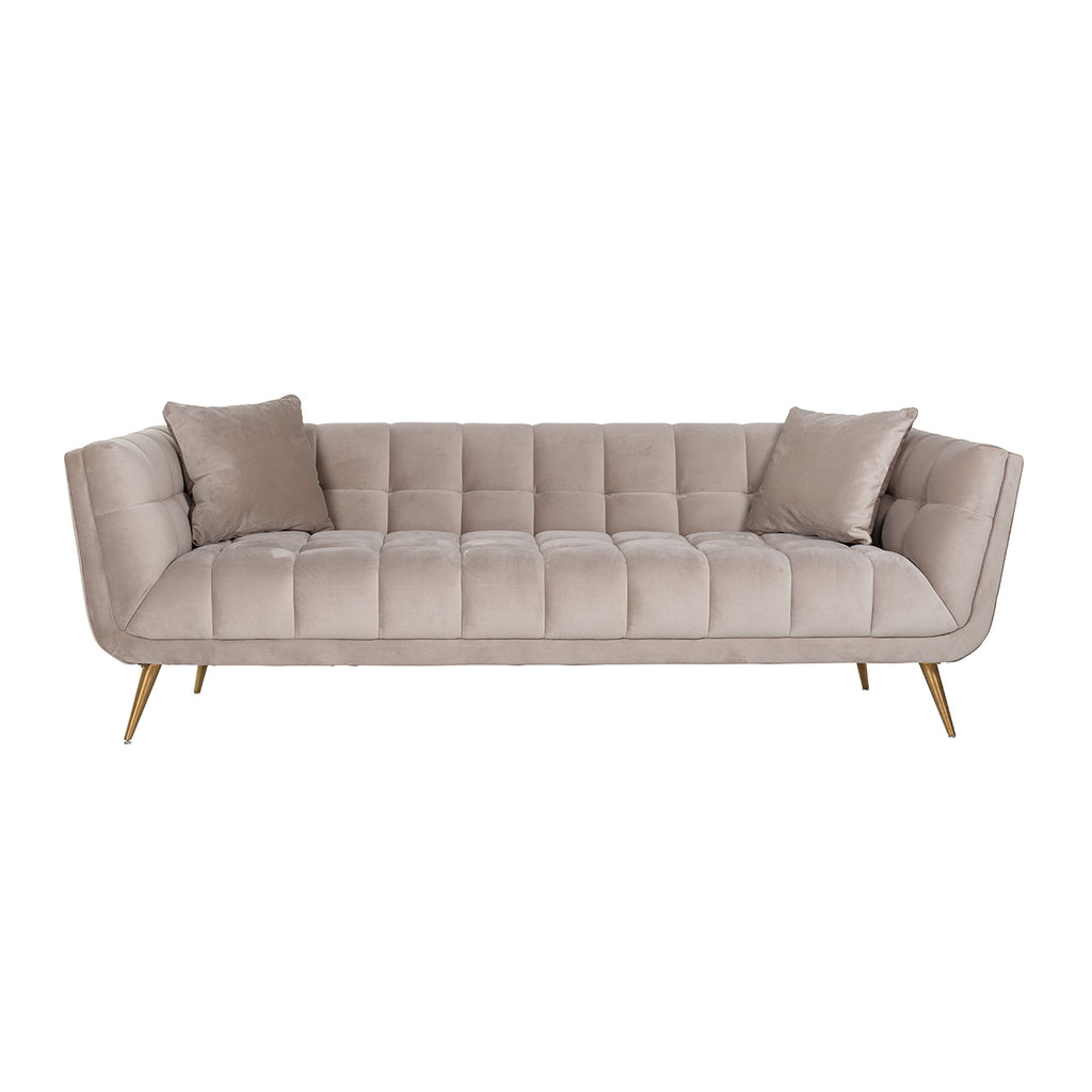 Bank Huxley Khaki fluweel / Geborsteld goud (Kwarts Khaki 903)