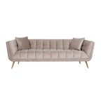 Bank Huxley Khaki fluweel / Geborsteld goud (Kwarts Khaki 903)