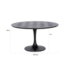 Eettafel Blax 140Ø (Zwart)