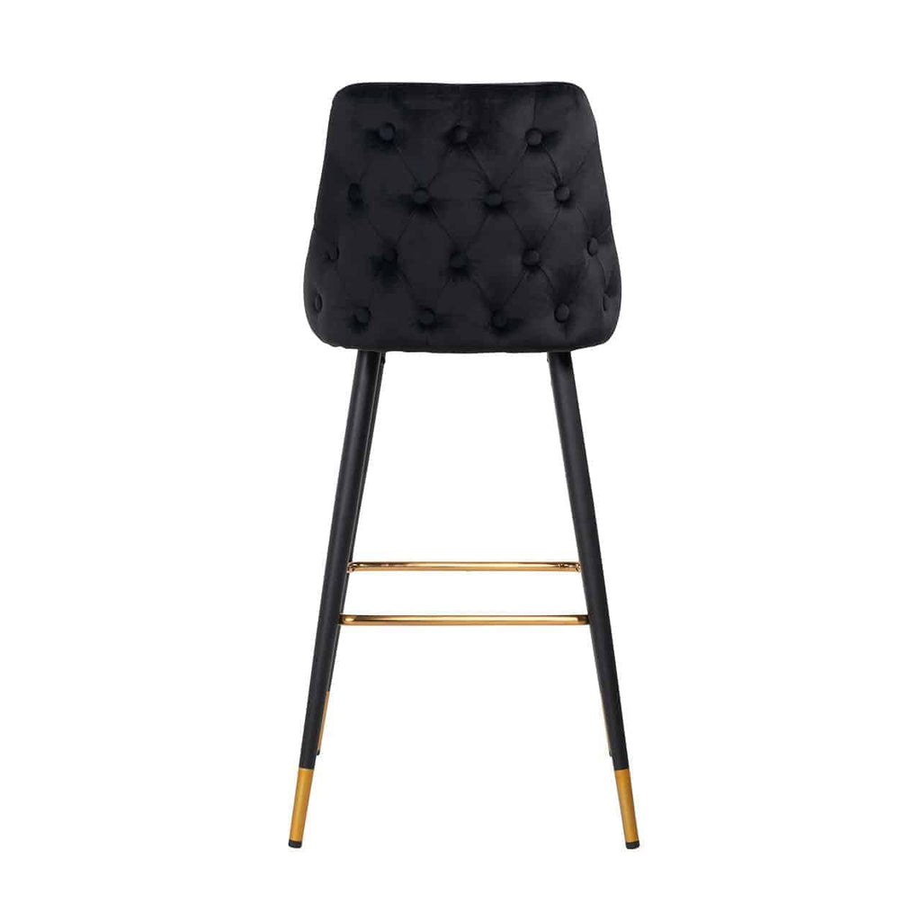 Barstoel Imani zwart fluweel (Quartz Black 800)