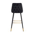 Barstoel Imani zwart fluweel (Quartz Black 800)