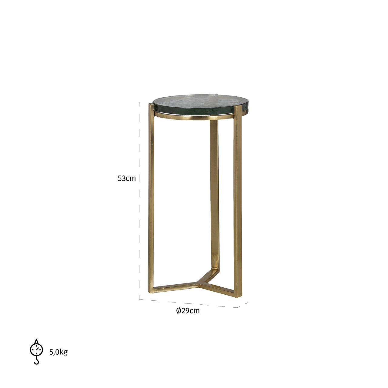 Bijzettafel Aubrey (Goud)