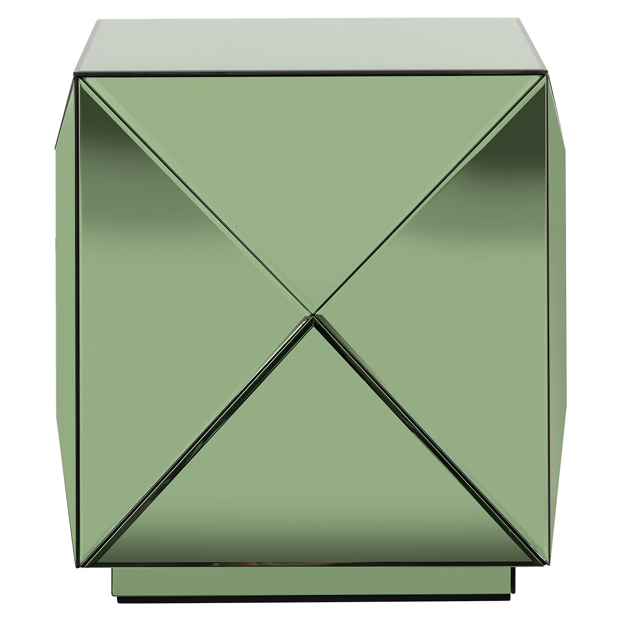 Bijzettafel Shifra spiegel groen (Groen)