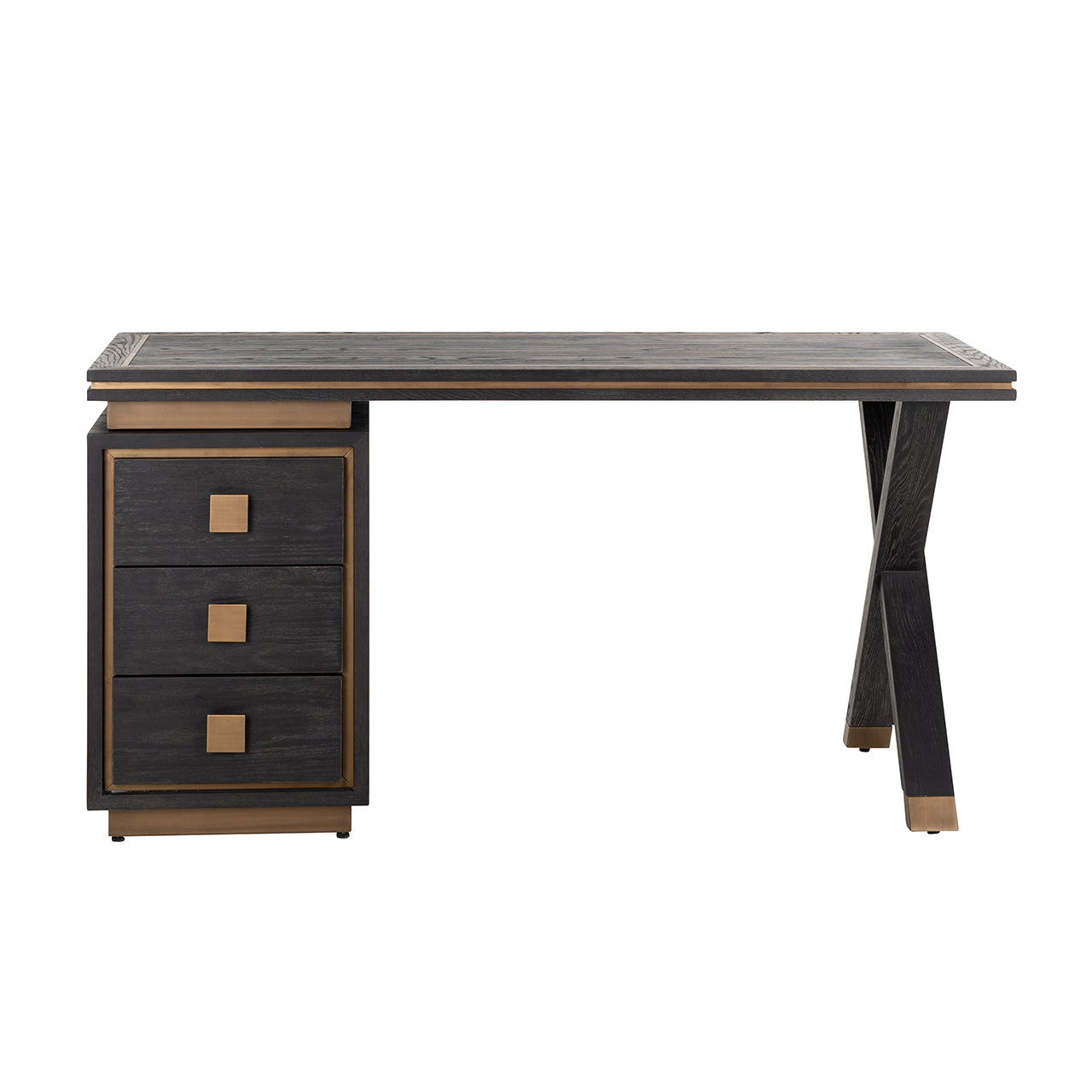 Bureau Hunter 3-laden (Zwart rustiek)