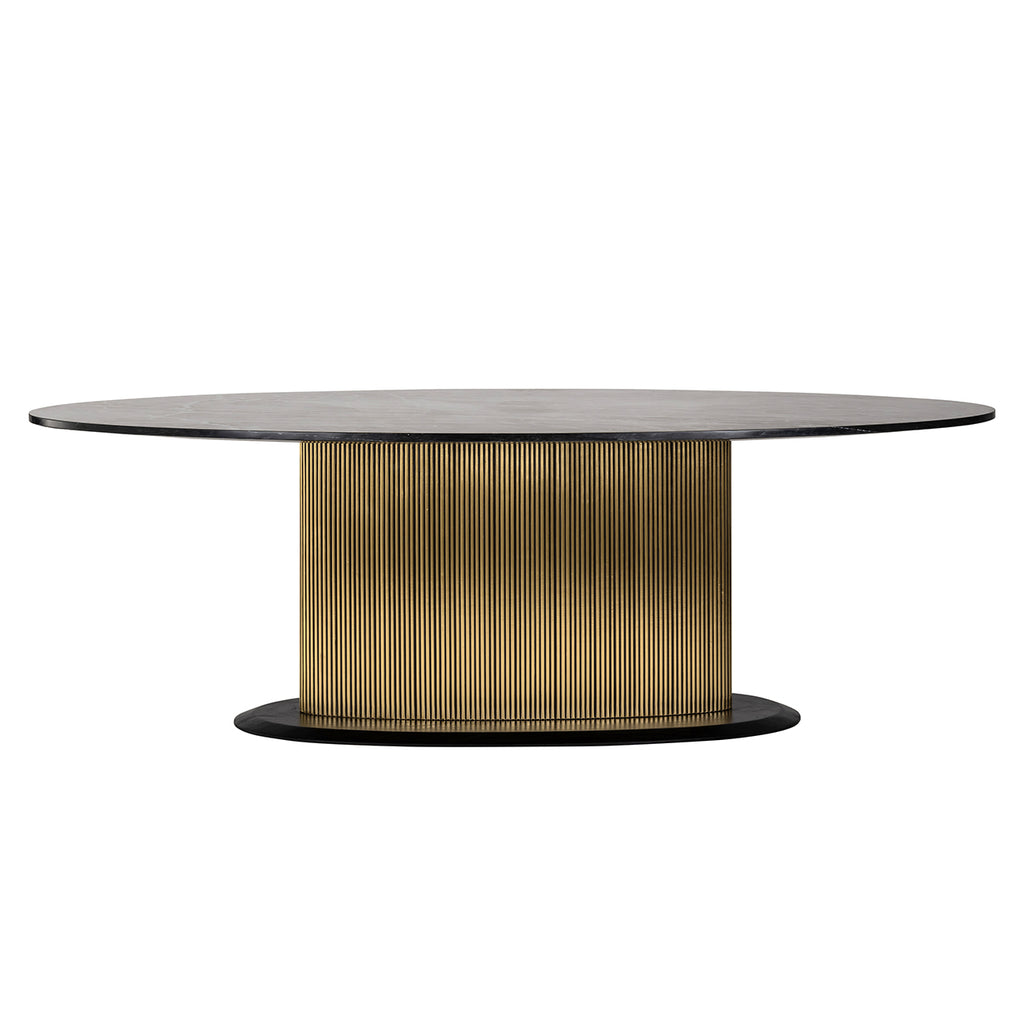 Eettafel Ironville ovaal 235 (Zwart/goud)
