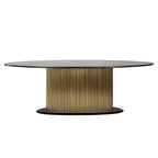 Eettafel Ironville ovaal 235 (Zwart/goud)