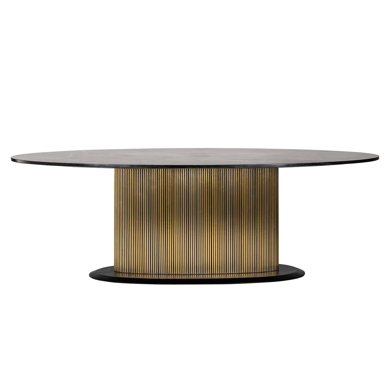 Eettafel Ironville ovaal 235 (Zwart/goud)