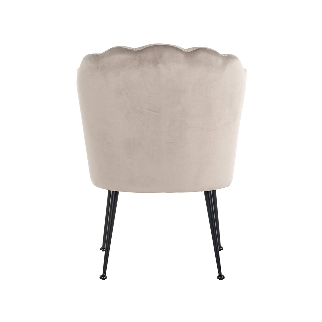 Stoel Pippa khaki fluweel / zwart (Quartz Khaki 903)
