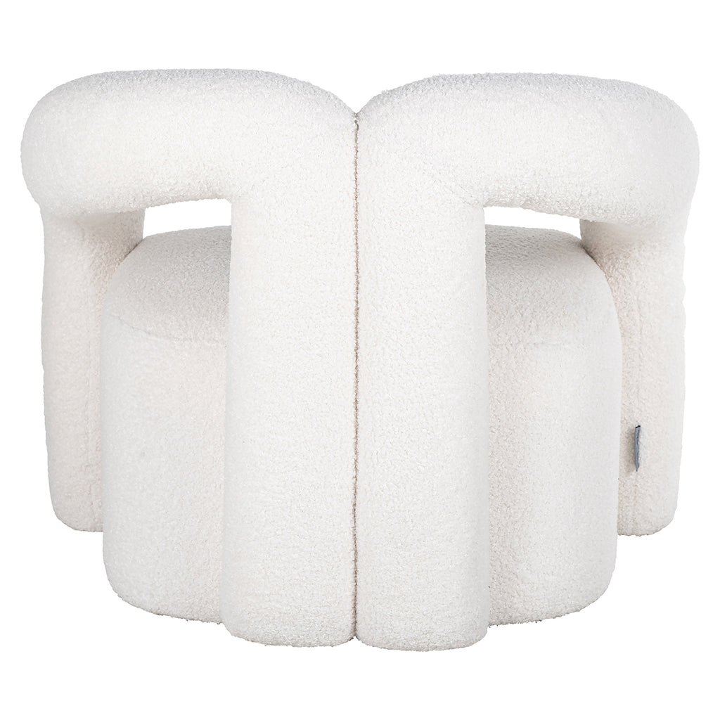 Fauteuil Dana wit harig (Himalaya 900 wit harig)