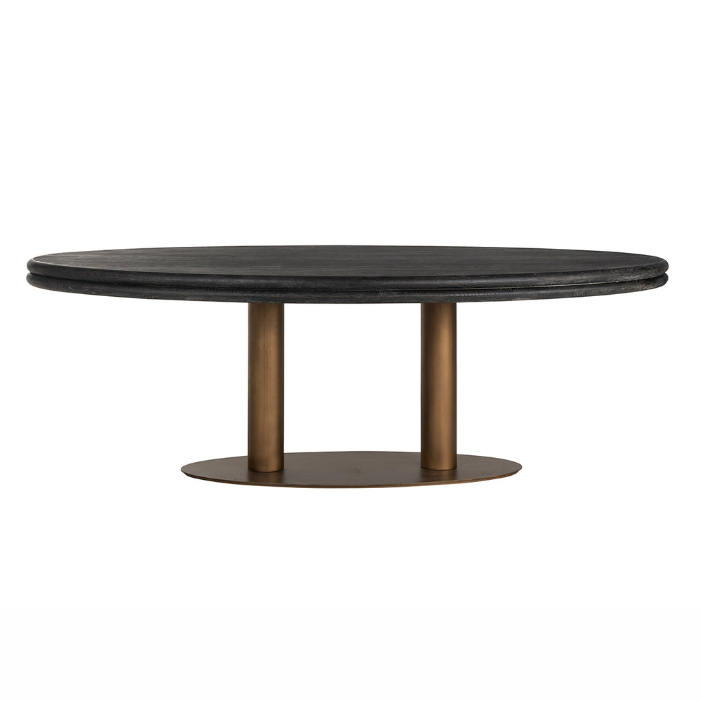 Eettafel Macaron ovaal 235 (Zwart rustiek)