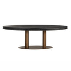 Eettafel Macaron ovaal 235 (Zwart rustiek)
