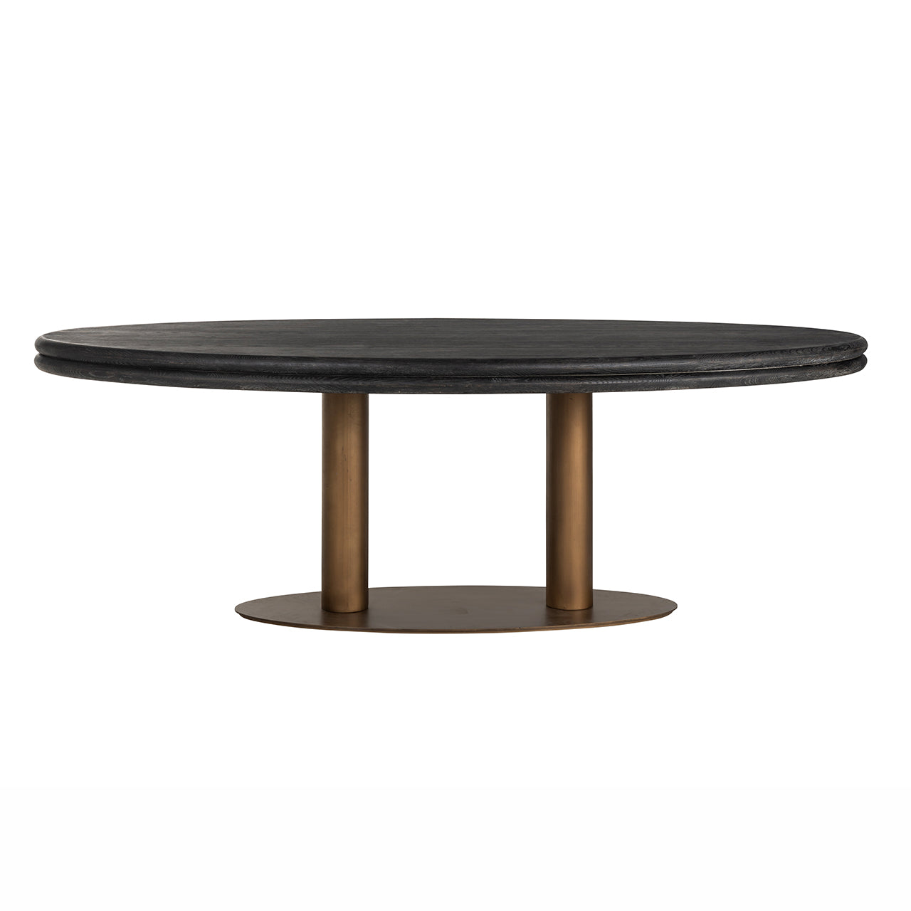 Eettafel Macaron ovaal 235 (Zwart rustiek)