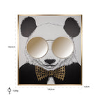 Wandkunst glanzende Panda (Zwart/goud)