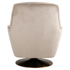 Draaifauteuil Nora khaki fluweel (Quartz Khaki 903)
