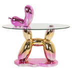 Bijzettafel Usha met glas (Roze)