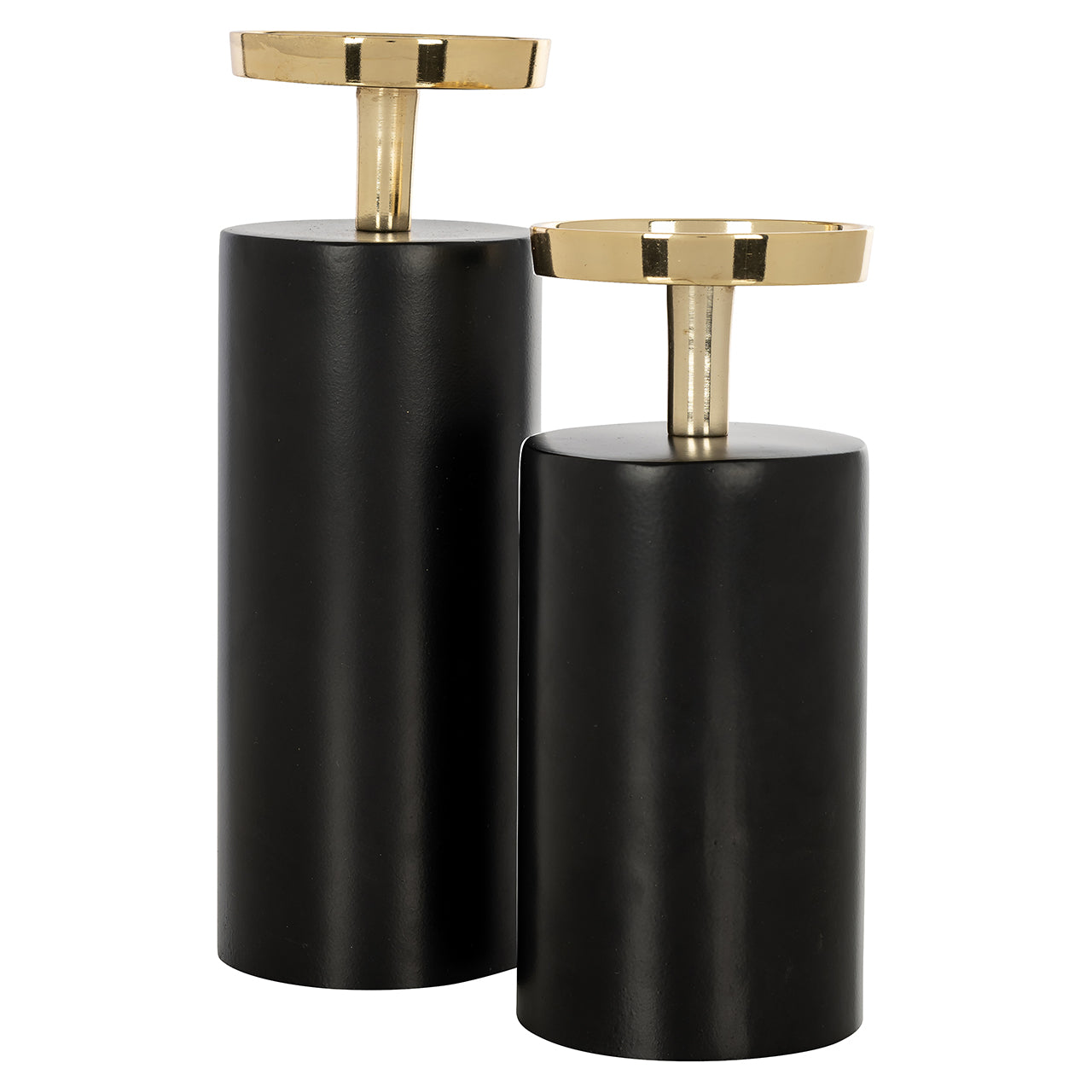 Kandelaar Caya klein (Zwart/goud)