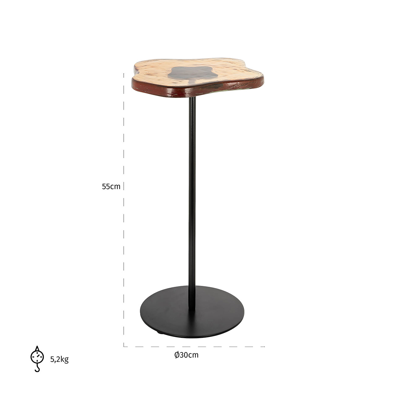Bijzettafel Carlin (Bruin)