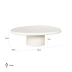 Salontafel Bloomstone 110x90 (Wit)