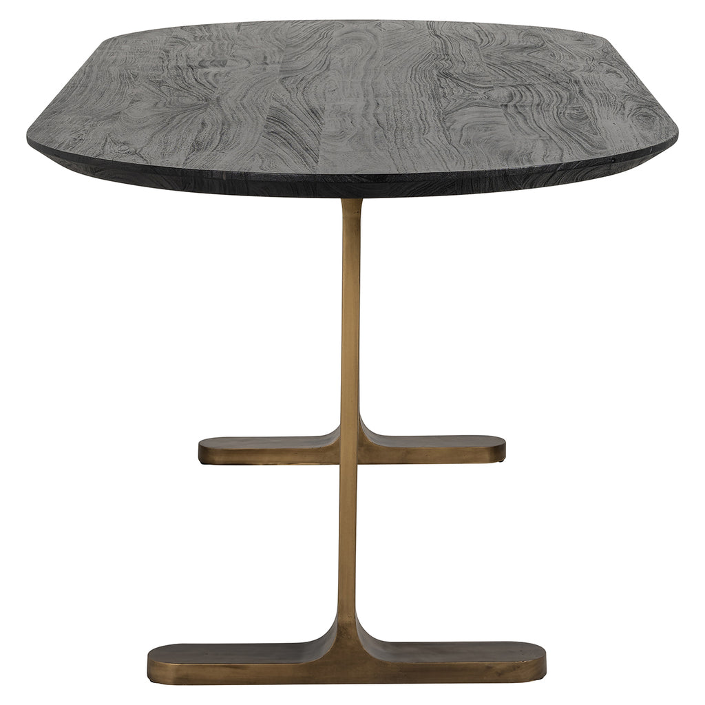 Eettafel Revelin 200 (Zwart/goud)