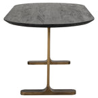 Eettafel Revelin 200 (Zwart/goud)