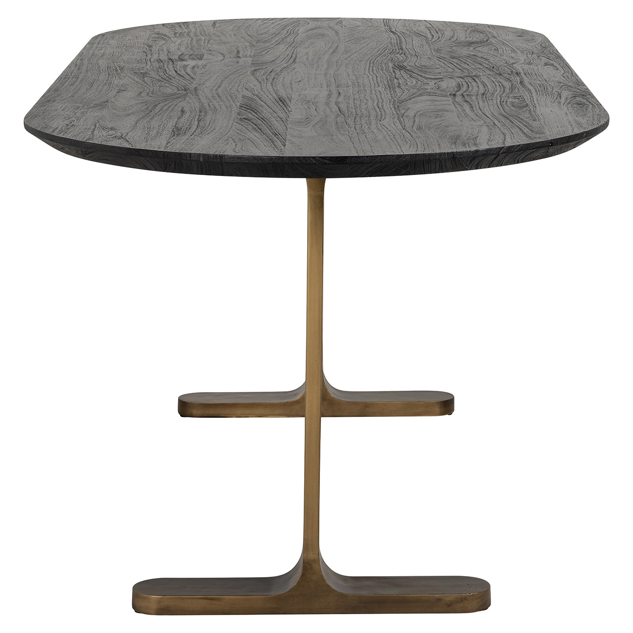 Eettafel Revelin 200 (Zwart/goud)