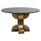 Eettafel Maddox 130Ø (Zwart/goud)