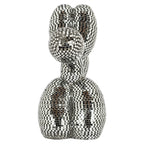 Honden decoratie object spiegel zwart (Zwart)