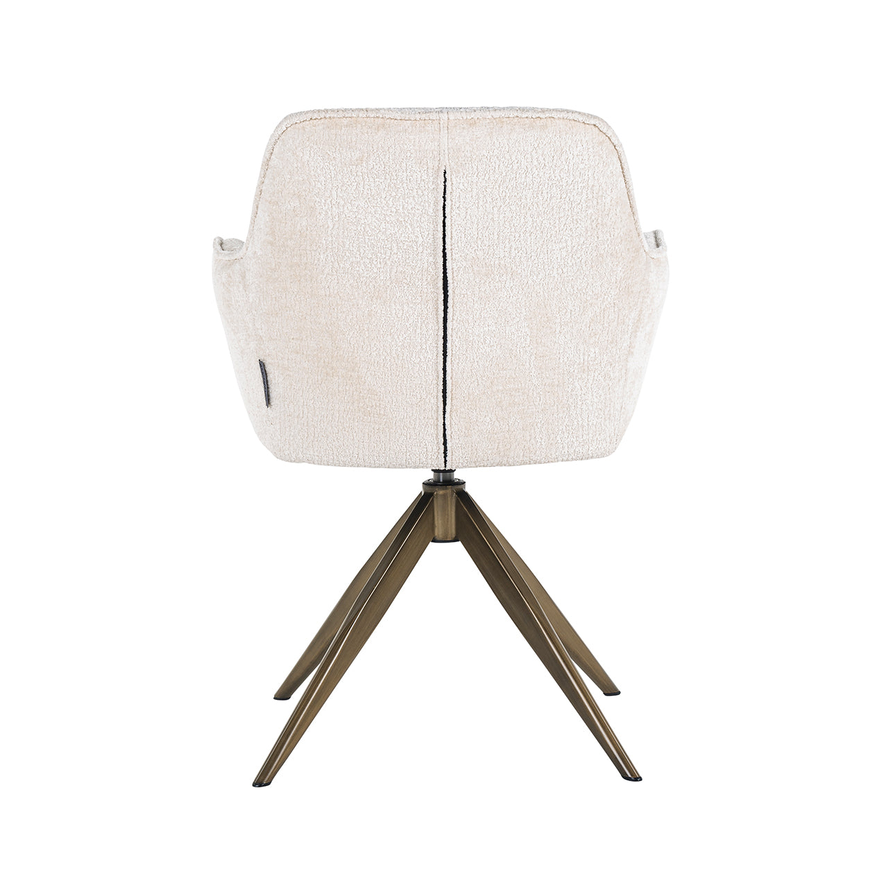 Draaistoel Aline wit chenille brandvertragend (FR-Bergen 900 wit chenille)