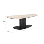 Eettafel Ritz kiezel 220 (Beige)
