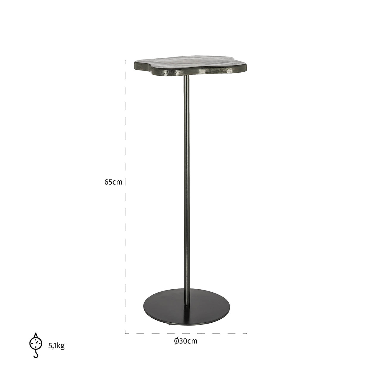 Bijzettafel Tillery (Zwart)