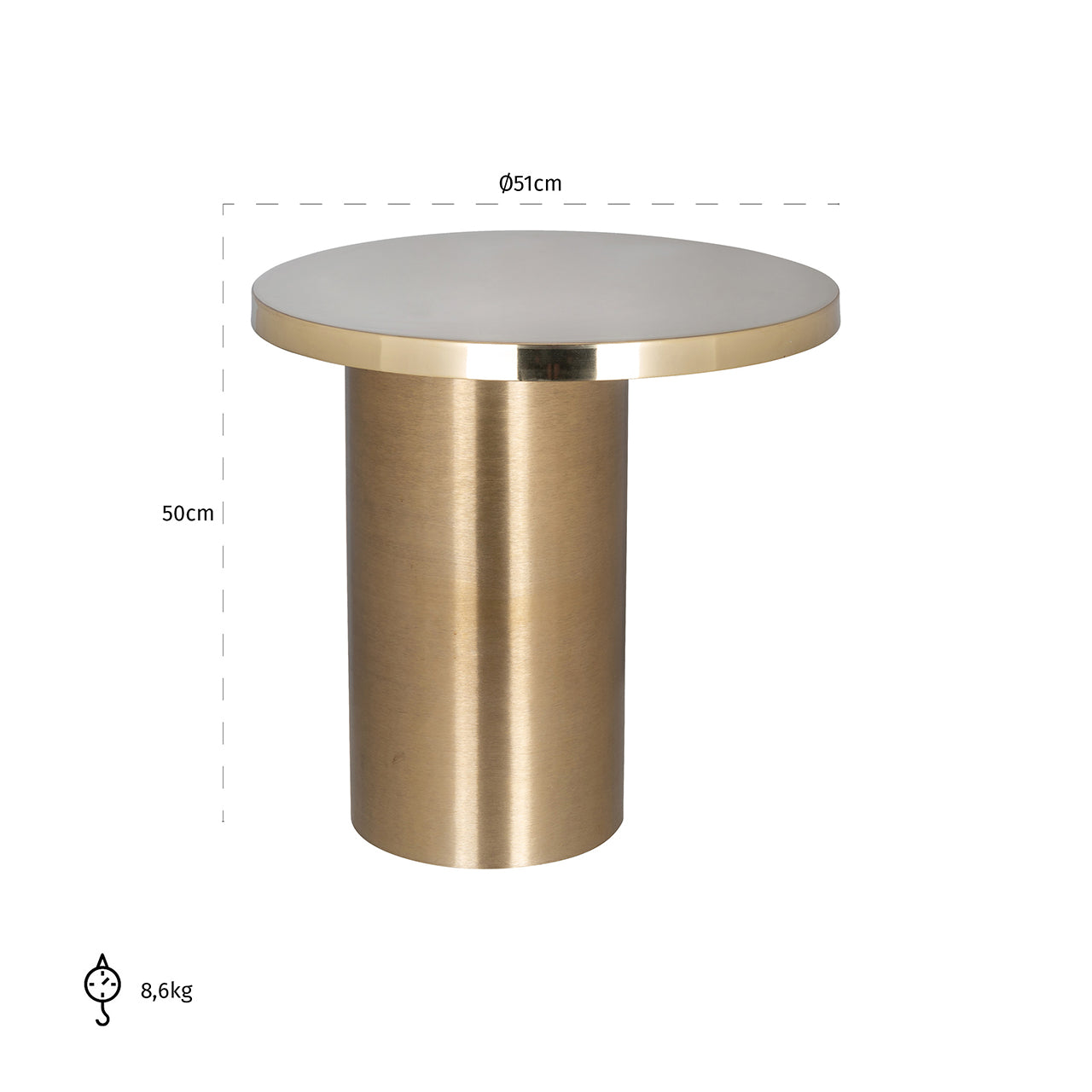Bijzettafel Naya (Geborsteld Goud)