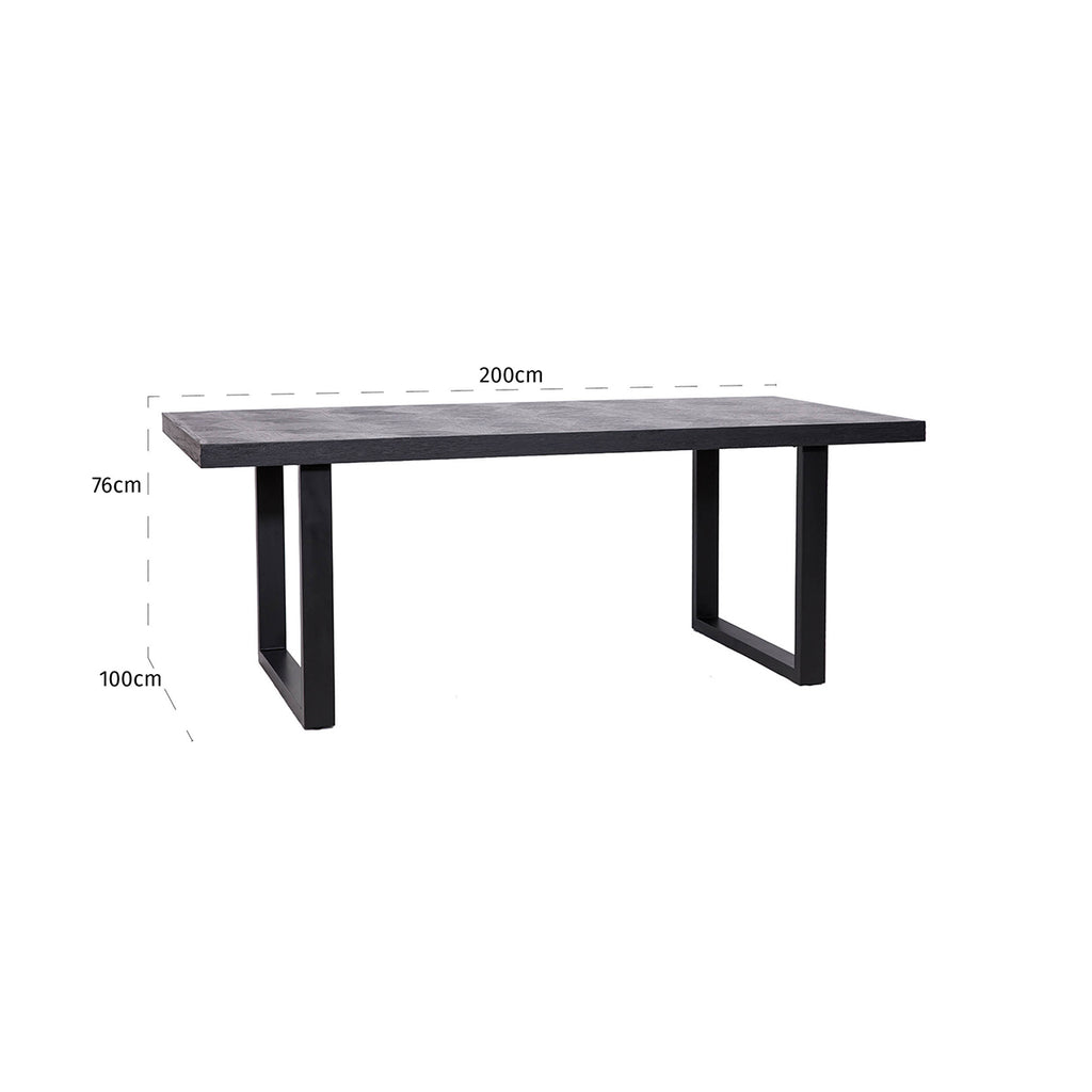 Eettafel Blax 200 (Zwart)