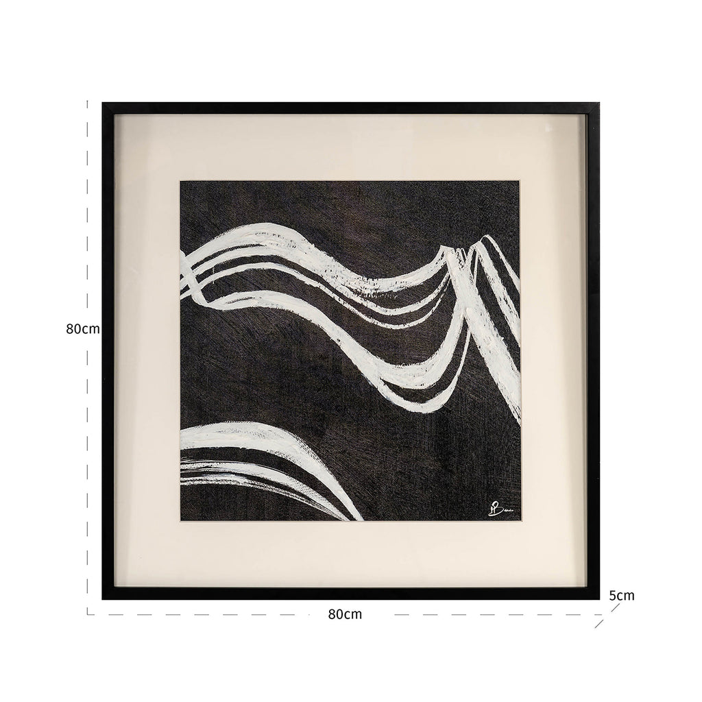 Wanddecoratie Jozy (Zwart/wit)