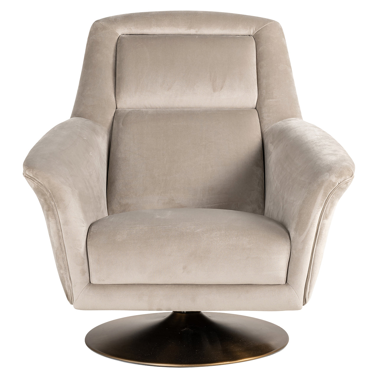 Draaifauteuil Nora khaki fluweel (Quartz Khaki 903)