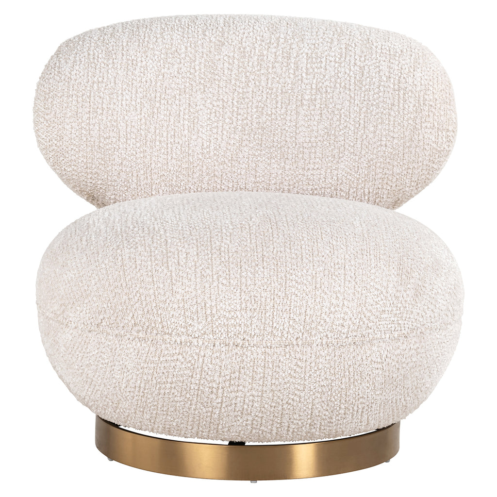 Draaifauteuil Jace in mooie crèmekleur (Be Lovely 11 Cream)