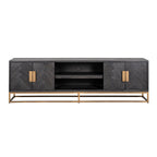 TV-meubel Blackbone messing 4-deuren 200 (Zwart rustiek)
