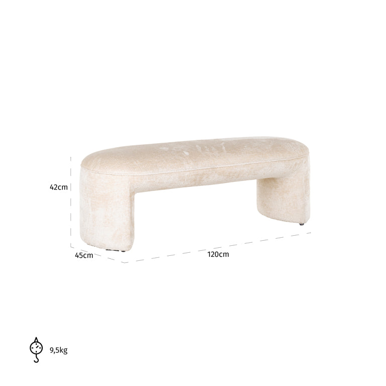 Bank Fargo witte chenille (Bergen 900 witte chenille)