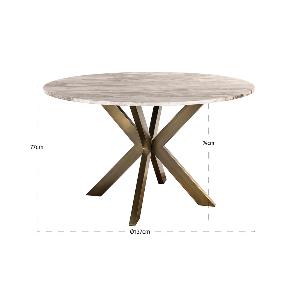 Eettafel Bottega 140Ø (Wit)