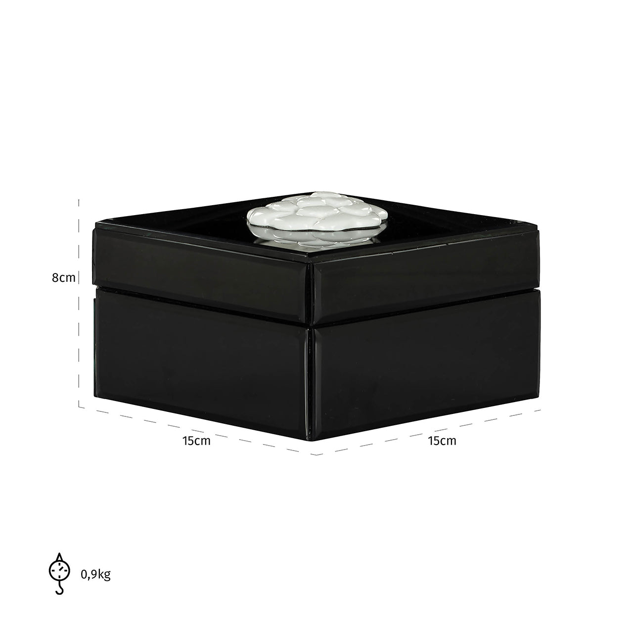 Storage Box Lune (Zwart/wit)
