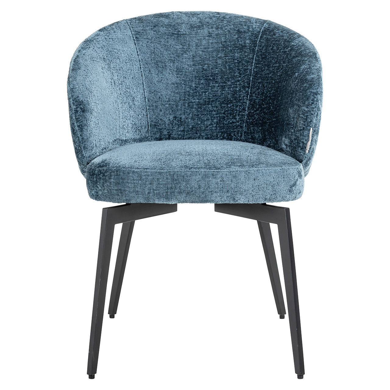 Stoel Amphara blauw chenille brandvertragend (Bergen 601 blauw chenille)