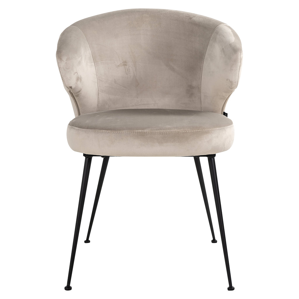 Stoel Xandra khaki fluweel (Quartz Khaki 903)