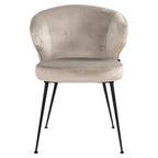 Stoel Xandra khaki fluweel (Quartz Khaki 903)