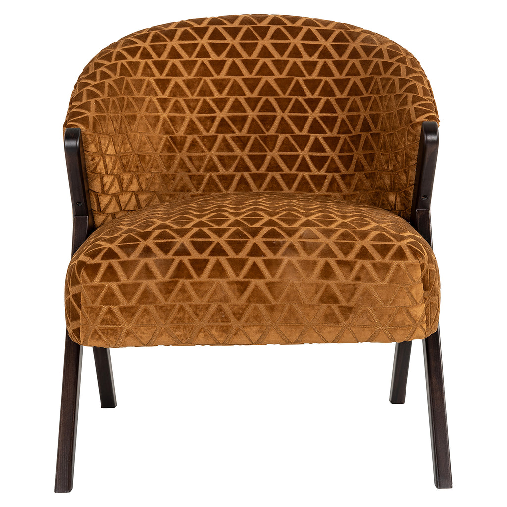 Fauteuil Mia gouden driehoek (Driehoek 2013 oud goud)